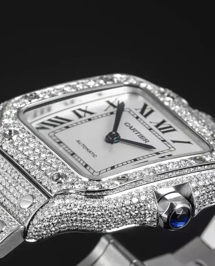 Zegarek Cartier Santos Medium Full Iced