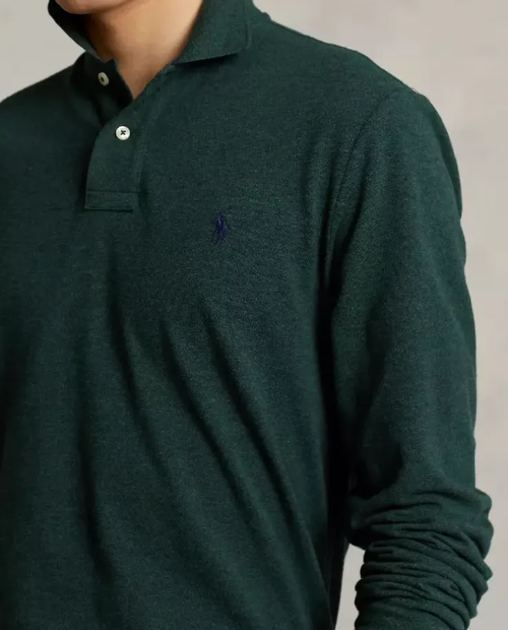 Zielona bluzka polo Custom Slim Fit