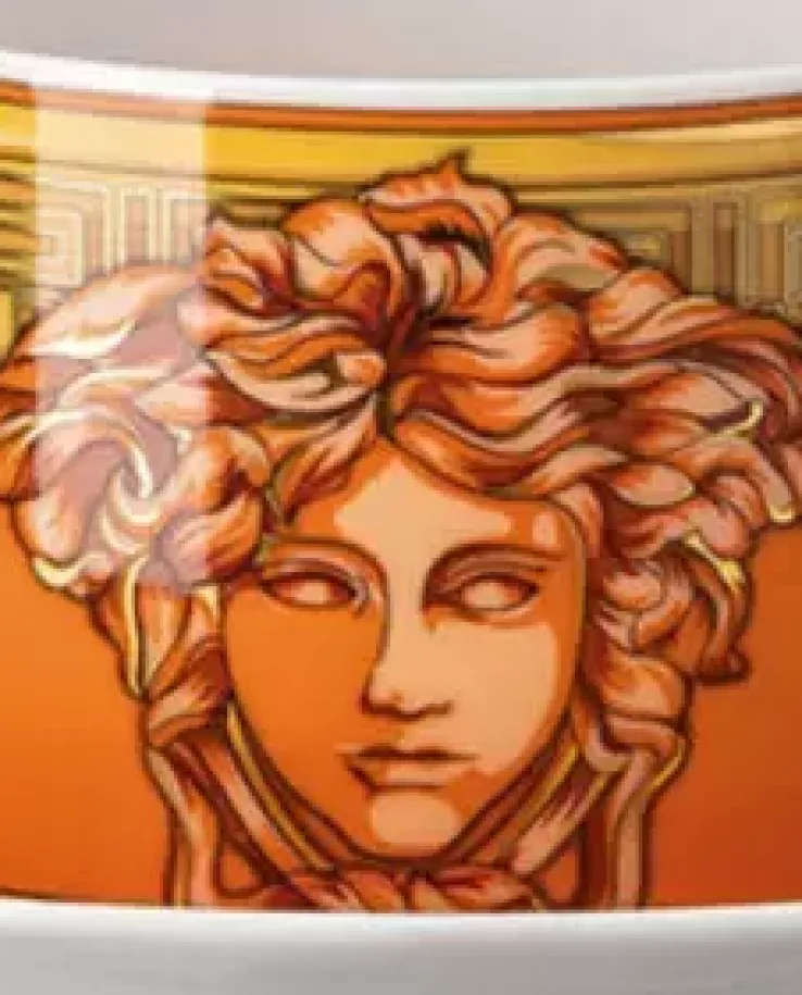 Złoto-pomarańczowa filiżanka do herbaty Medusa Orange Coin